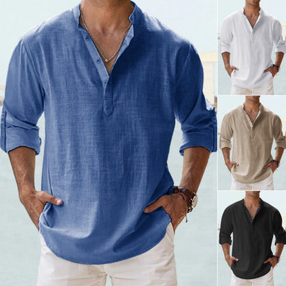 👕😍Poslední den – 50% sleva!【S–5XL】Pánská letní košile z kvalitní bavlny a lnu, prodyšná a pohodlná