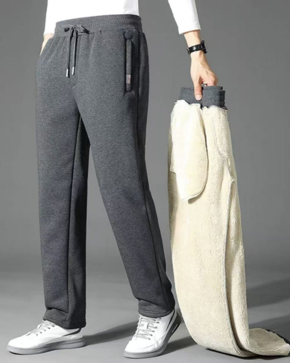 👖【Bestseller🔥】【M-5XL】Męskie zimowe spodnie z owczej wełny 2025, codzienne ciepłe spodnie sportowe.