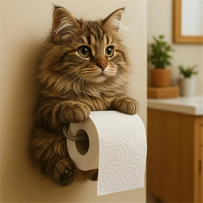 🐱🐱【Žhavý výprodej letošního roku】Držák toaletního papíru s roztomilým kočičím vzorem