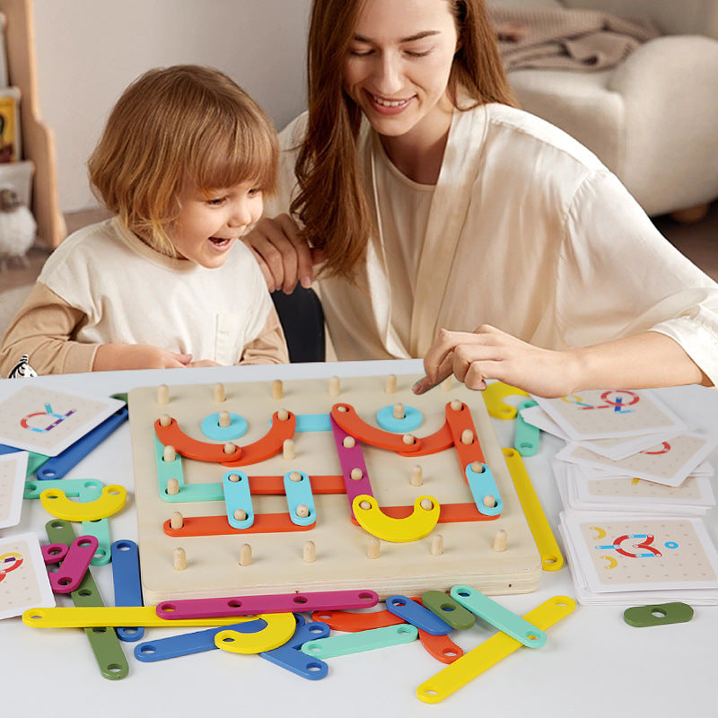 😊  Rompecabezas Montessori , Juguete educativo e interactivo para padres e hijos.