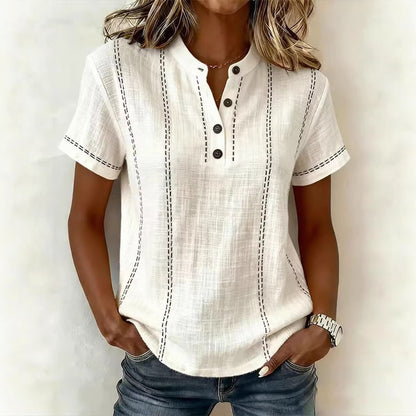 👚⏳ Wyprzedaż 50% ✨【S-3XL】Nowa letnia koszula z krótkim rękawem z bawełny i lnu, wygodna i przewiewna, modna i uniwersalna.