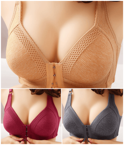 💕【3 darabos szett】Nagy rugalmasságú, varrás nélküli melltartó, vékony és légáteresztő, megereszkedés elleni tartással