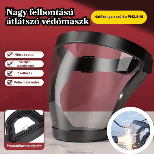 💥 HD průhledná ochranná maska (extra 20 bavlněných ochranných filtrů)