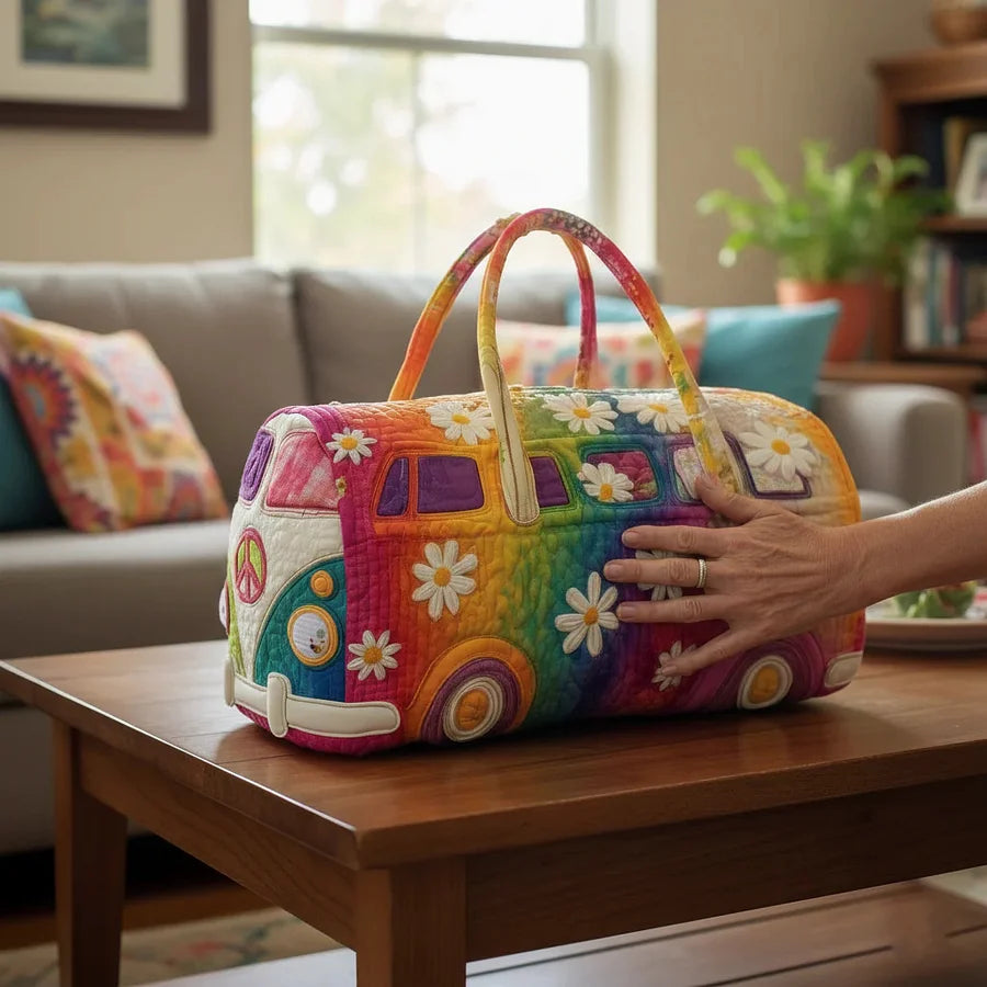 🌸Hippie Van párnázott utazótáska