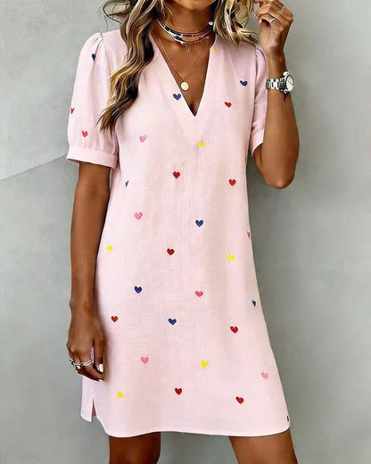 👚 Nowość -50%【S-4XL】Letnia lniano-bawelniana sukienka z nadrukiem, przewiewna i wygodna, dopasowany i uniwersalny krój
