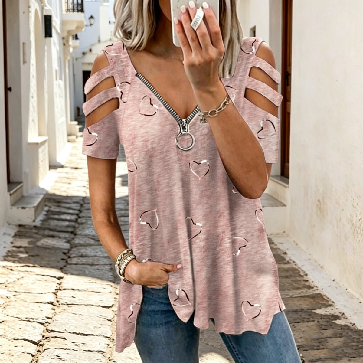 🔥Dobírka【S–5XL】Nová módní dámská halenka s potiskem na léto