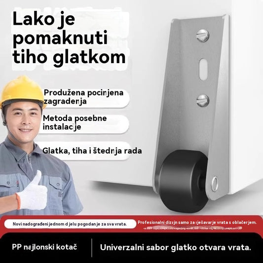 【8 kotača + 32 vijaka】🚪 Nosač kliznih vrata s kotačićima – tih, podesiv i jednostavan za ugradnju 🔧