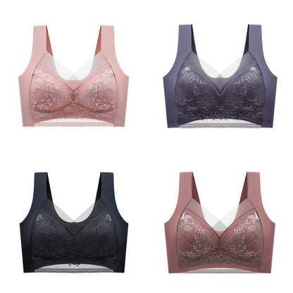 🔥【4 kom】👙【40-110 kg】Visokokvalitetni udobni bešavni čipkasti grudnjak