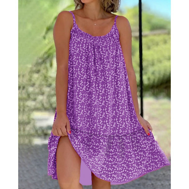 👗👗[S-5XL] 🥰2025 Ležerna i udobna haljina s cvjetnim uzorkom na kamisol