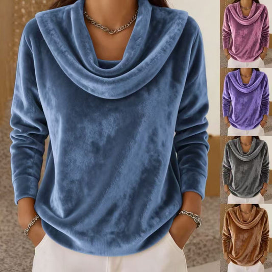 🔥【S-3XL】Νέο casual φαρδύ φλις τοπ με μακριά μανίκια, μαλακό και άνετο