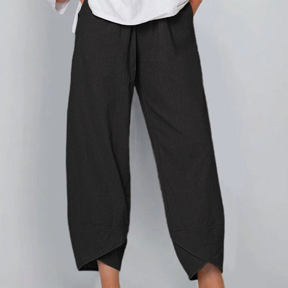 ✨【S-5XL】Letní volné kalhoty z bavlny a lnu, prodyšné a pohodlné, vysoce kvalitní materiál