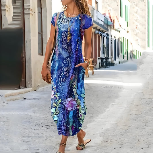 🔥Poslední den – sleva 50 % 🌸【S–3XL】Dámské letní módní šaty s potiskem a lichotivým střihem, z prodyšného a pohodlného materiálu. ✅ Platba na dobírku.