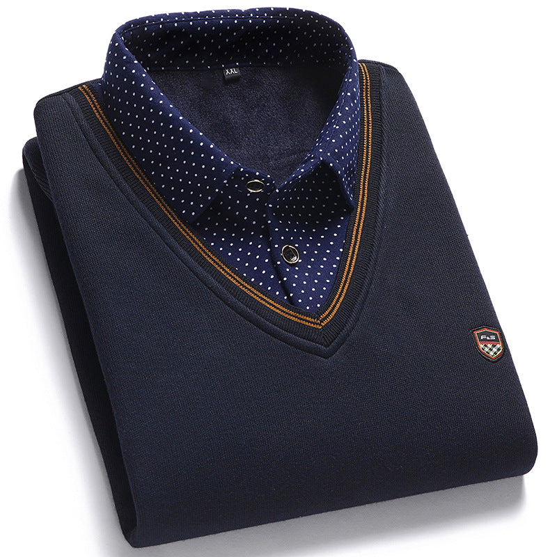 👔 Superventas de invierno [M-4XL] Suéter de punto 2025 con forro polar, grueso y cálido para hombre