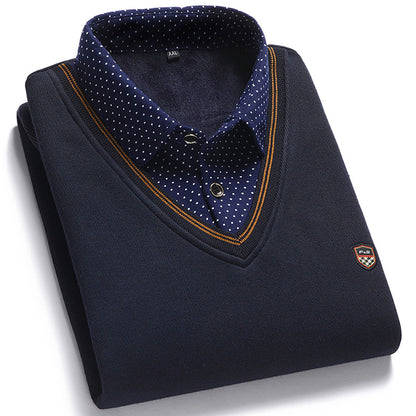 👔 Superventas de invierno [M-4XL] Suéter de punto 2025 con forro polar, grueso y cálido para hombre