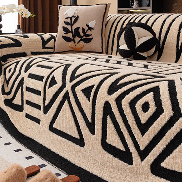 ✨【180*130cm】Oferta especial de Navidad para madrugadores:🎉 funda de sofá suave y antideslizante de felpa