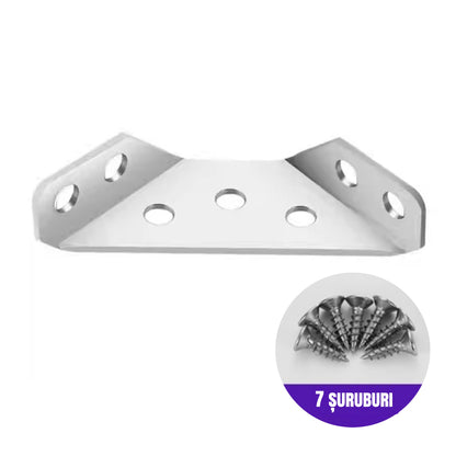 🏠⚙️【6  juegos】Soportes para muebles de acero inoxidable, esquinas gruesas, sujetadores en ángulo para muebles de 90°