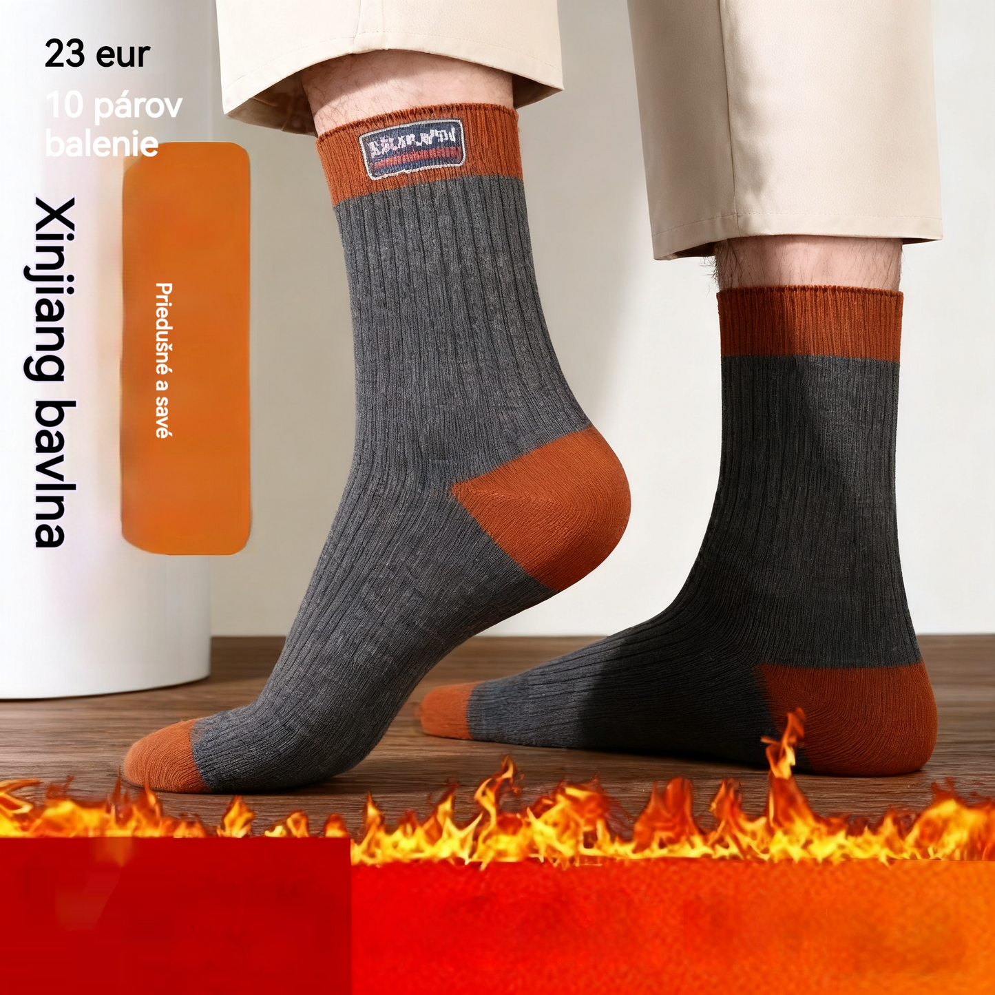 😍🧦【10 párov】2025 nových pánskych bavlnených dezodorantových ponožiek absorbujúcich pot