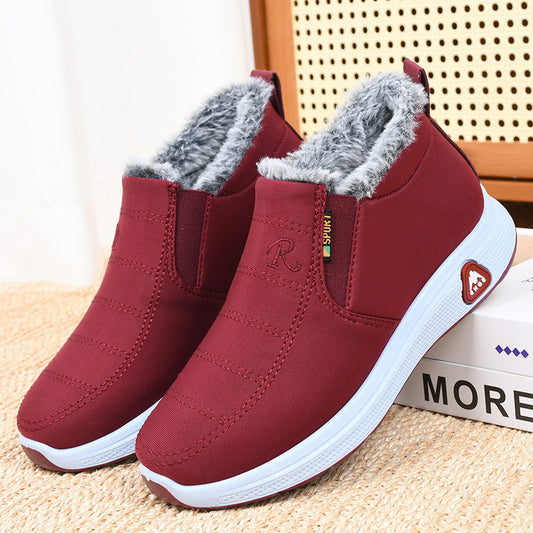 🔥Terciopelo grueso🔥【35-41】Nuevos zapatos de invierno impermeables y cálidos para mujer.