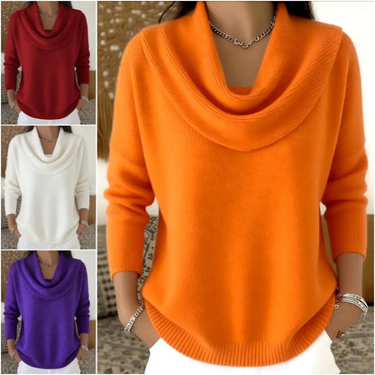 🔥【S–3XL】Nov ženski pleteni pulover za jesen in zimo, enobarven, mehak in udoben