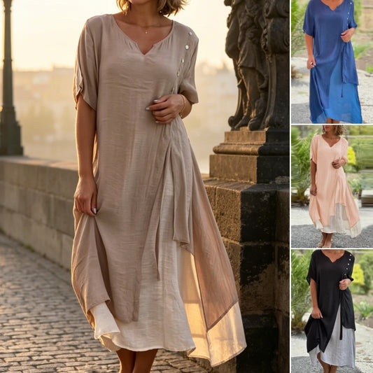 ✨Poslední den – sleva 50 %【S-4XL】✨ Módní a pohodlné letní šaty, prodyšné, lichotivého střihu a snadno kombinovatelné.