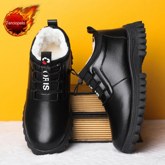 🏆Alta calidad【38-44】Nuevos zapatos de invierno para hombre en piel gamuza, estilo business-casual👞