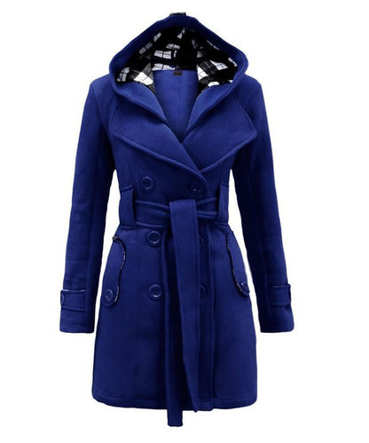 Edición limitada【S-3XL】Abrigo cálido de mujer 2025, de longitud media con capucha, elegante y moderno