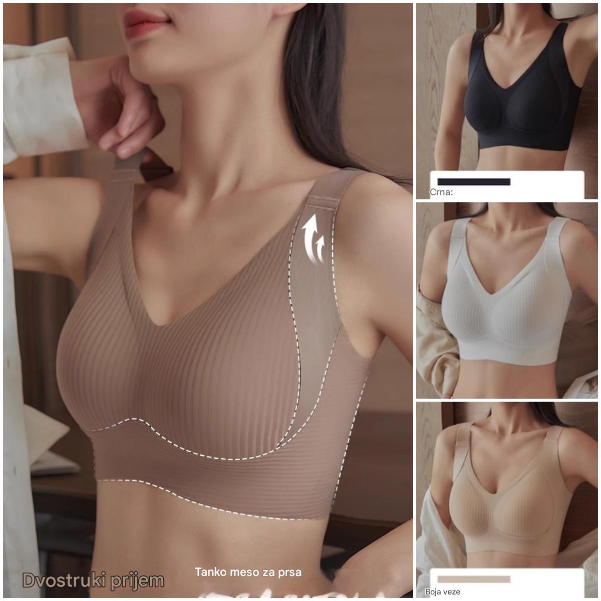 🔥🏆【1 set od 4 komada】【M-3XL】2026 ženski bešavni grudnjak bez žica ❤️uper antibakterijski, udoban i brzo se suši