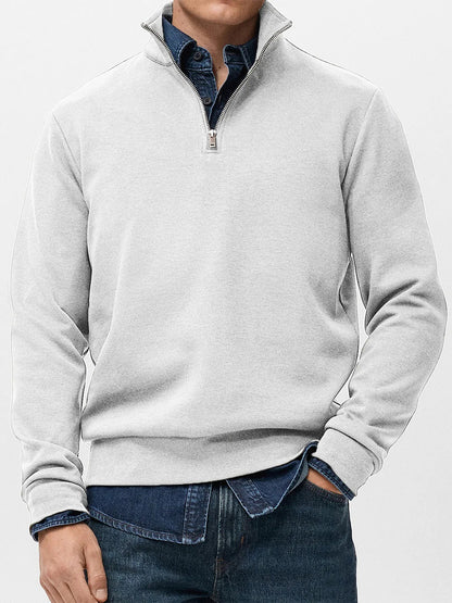 👔【S-5XL】🔥Νέα ανδρική φούτερ με όρθιο γιακά, άνετη και χαλαρή εφαρμογή, σχέδιο με μισό φερμουάρ