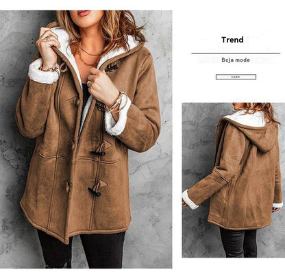 🥼🐏💖2026 Modna i topla ženska jakna od antilopa sa flis podlogom, S-5XL, zimska jakna/za slobodno vrijeme