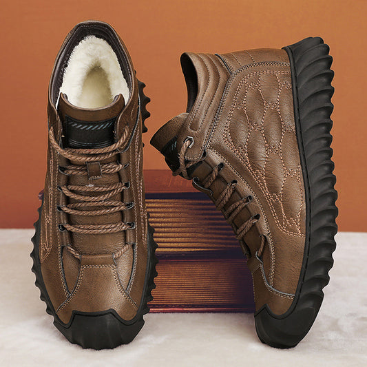 🔥 Más vendido【39-44】Zapatos de hombre de invierno nuevos con forro grueso y cálido, suela gruesa, suaves y cómodos.