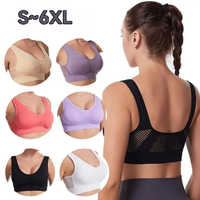 💕3 sztuki【40-120 kg】Damski letni biustonosz plus size bez fiszbin, wysokoelastyczny i przewiewny, elegancki dojrzały styl ❤️