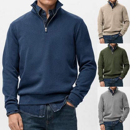 👔【S-5XL】🔥Νέα ανδρική φούτερ με όρθιο γιακά, άνετη και χαλαρή εφαρμογή, σχέδιο με μισό φερμουάρ