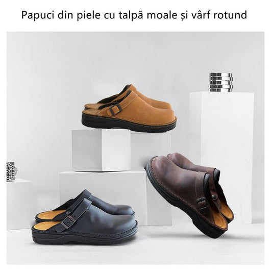 🔥【38-48】 Kožne papuče s mekim potplatom