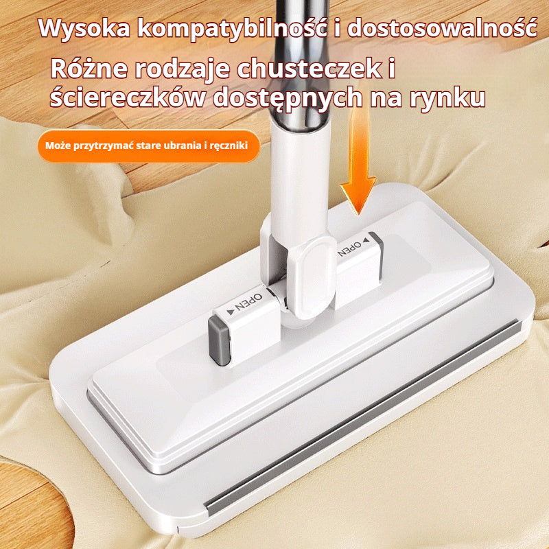 🔥【Zestaw 4】 🔥Wielofunkcyjny mop typu „leniwy”, z uchwytem na ściereczkę, sprzątanie domu bez potrzeby płukania