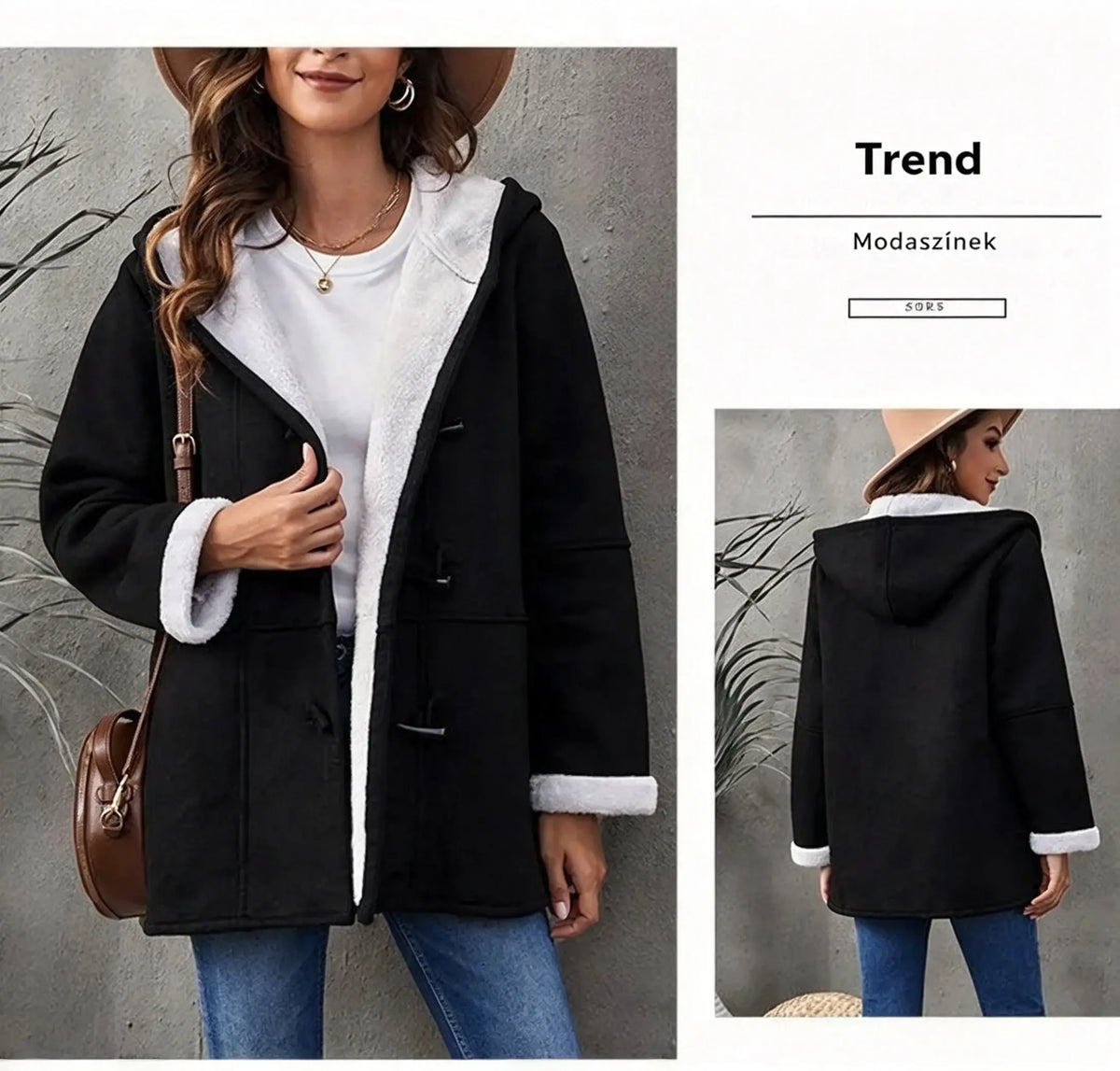 🐏🥼50% kedvezmény💖 Elegáns és meleg női velúr kabát polár béléssel, S–5XL méretben, hétköznapi télikabát