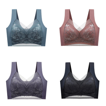 🔥【4 kom】👙【40-110 kg】Visokokvalitetni udobni bešavni čipkasti grudnjak