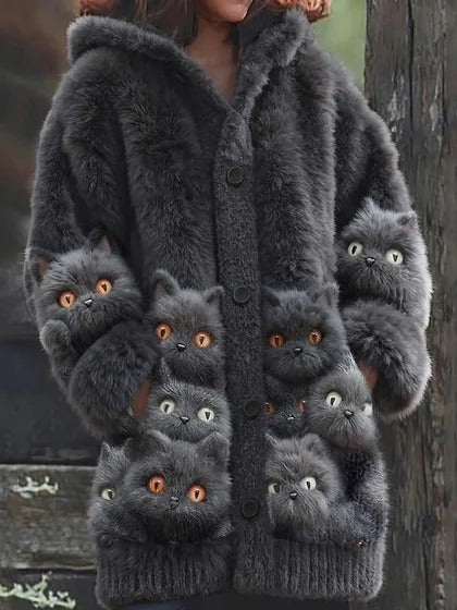 【S-5XL】 Imádnivaló plüss kabát kapucnival és polár béléssel.