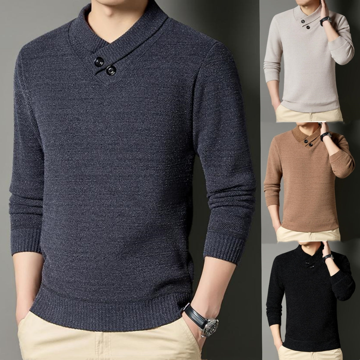 🔥【M–4XL】Zimowy męski gruby sweter dzianinowy/sweter – ciepły, stylowy i komfortowy