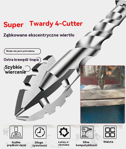 🥇【3+4+5+6+8+10+12】Wiertło mimośrodowe 7. generacji z supertwardej stali wolframowej z ząbkowaną krawędzią