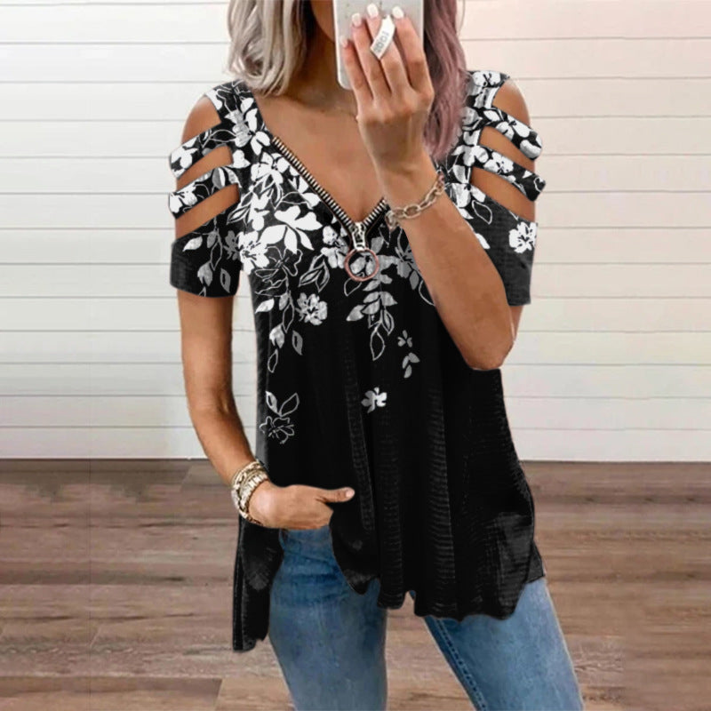 🔥Časově omezená nabídka🥻【S–5XL】Letní módní dámské bavlněné tričko s potiskem a krátkým rukávem – pohodlné, prodyšné a snadno kombinovatelné