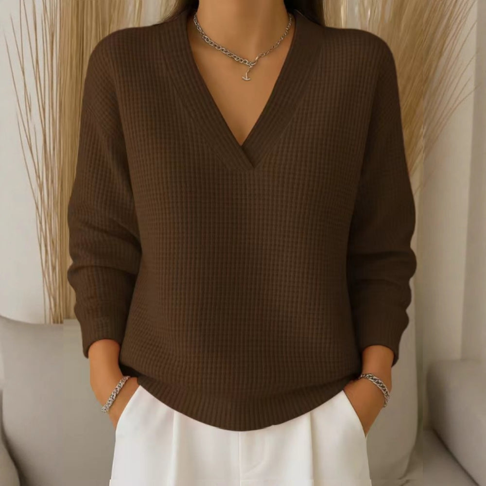 🔥【S-3XL】Elegancka i wygodna damska bluzka z dekoltem w serek