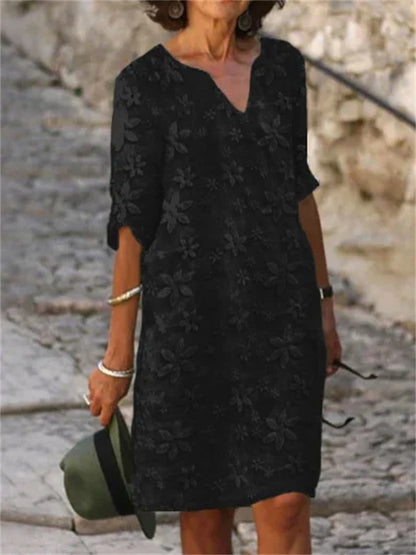 👗【S-5XL】Haljina od pamuka i lana s cvjetnim printom