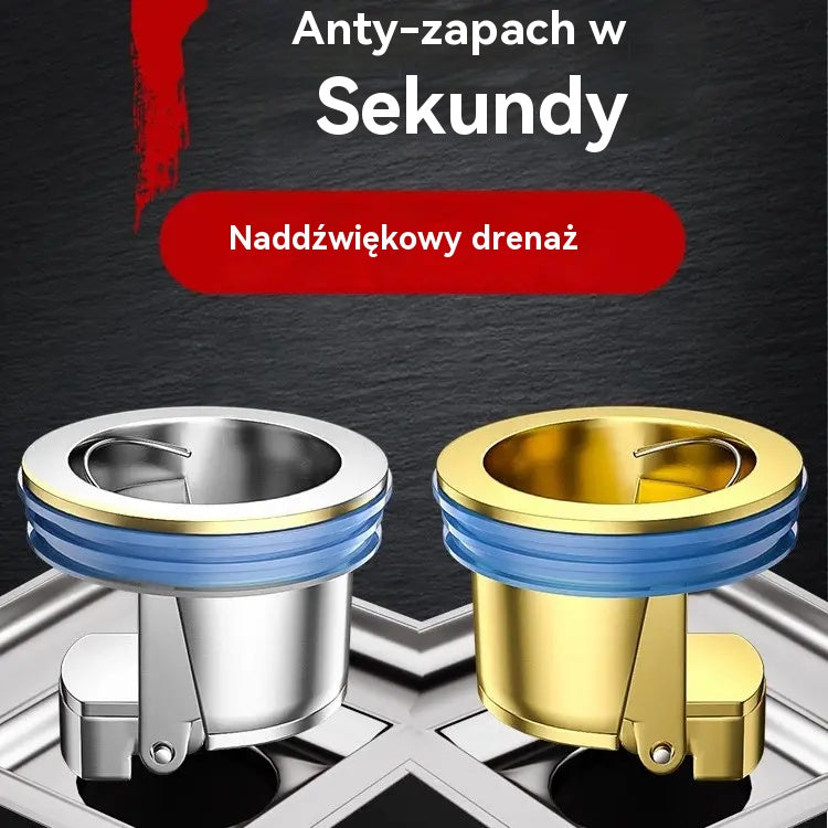 🚿🕳 Uniwersalny mosiężny odpływ podłogowy z rdzeniem antyzapachowym