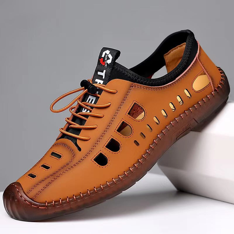 🔥【39-44】Nové retro kvalitní kožené volnočasové boty, ručně šité, prodyšné a pohodlné