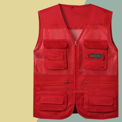 Fukcionalni ležerni prsluk s više džepova【XL-4XL】  3629853