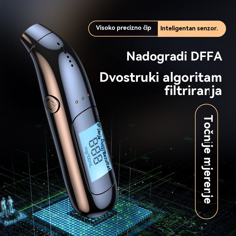 🔥🍷 Visokoprecizni prijenosni alkotester – izmjerite prije vožnje i izbjegnite vožnju pod utjecajem alkohola