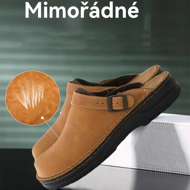 ✨Poslední den 50% sleva🔥【38-48】😎 Unisex multifunkční ležérní pantofle z pravé kůže s měkkou podrážkou