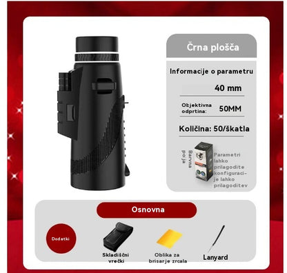 Monokularni teleskop za nočni vid z veliko povečavo in visoko ločljivostjo