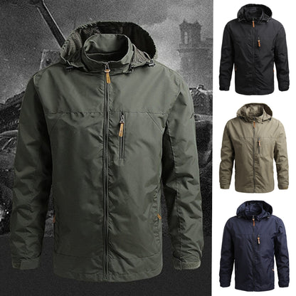🔥【M-5XL】Αντιανεμικό και αδιάβροχο outdoor μπουφάν με κουκούλα, χαλαρή γραμμή σε μεγάλα μεγέθη, κατάλληλο για διάφορους σωματότυπους
