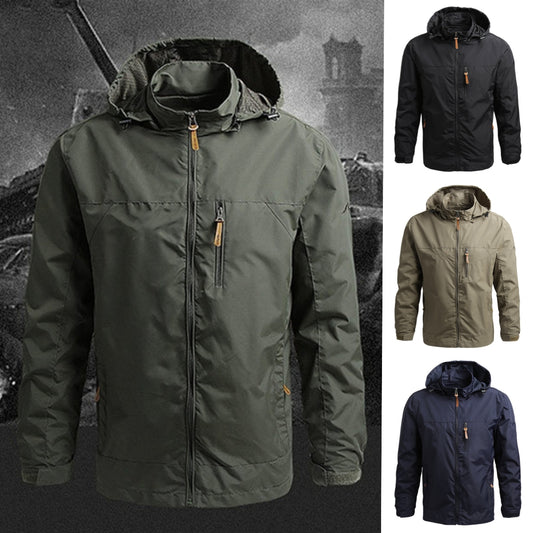 🔥【M-5XL】Αντιανεμικό και αδιάβροχο outdoor μπουφάν με κουκούλα, χαλαρή γραμμή σε μεγάλα μεγέθη, κατάλληλο για διάφορους σωματότυπους